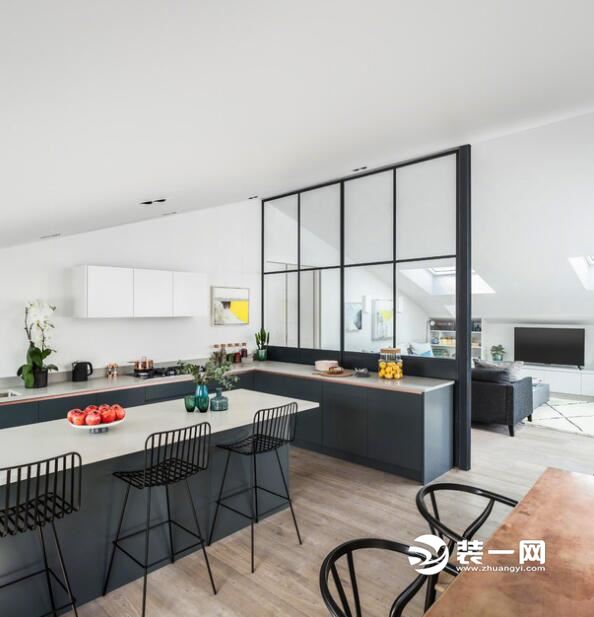 九款厨房餐厅隔断装修图 玻璃推拉门隔断这样更美
